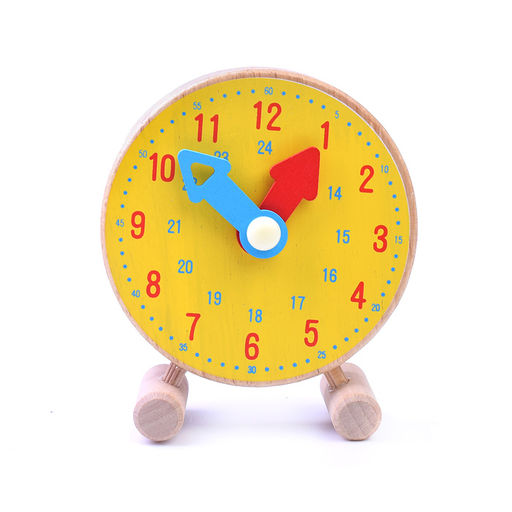 Часы деревянные, желтые в коробке - Щепочка фото 4