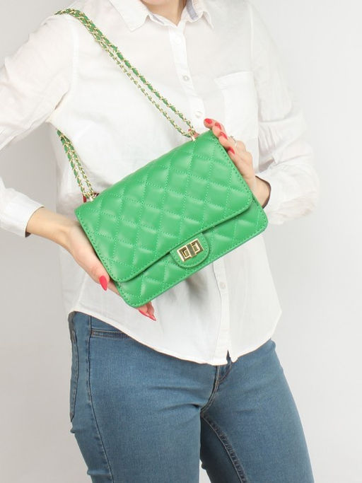 Сумка женская искусственная кожа Ch&K-1089, 1отд, плечевой ремень, зеленый SALE 255058 - Adelia фото 10