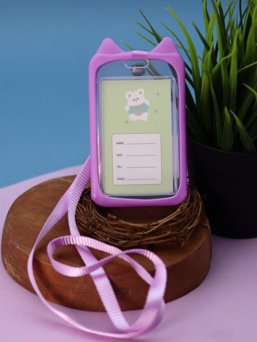 Футляр для карт на ленте "Happy dog", purple