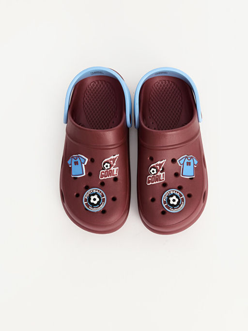 Futbol Bask?l? Erkek ?ocuk Plaj Sandaleti