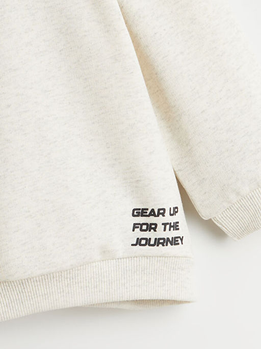 Bask?l? Erkek ?ocuk Sweatshirt