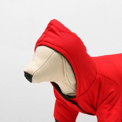 Комбинезон зимний для животных, M (ДС 24-26, ОГ 34-36 см, ОШ 28 см), красный - Simaland фото 4