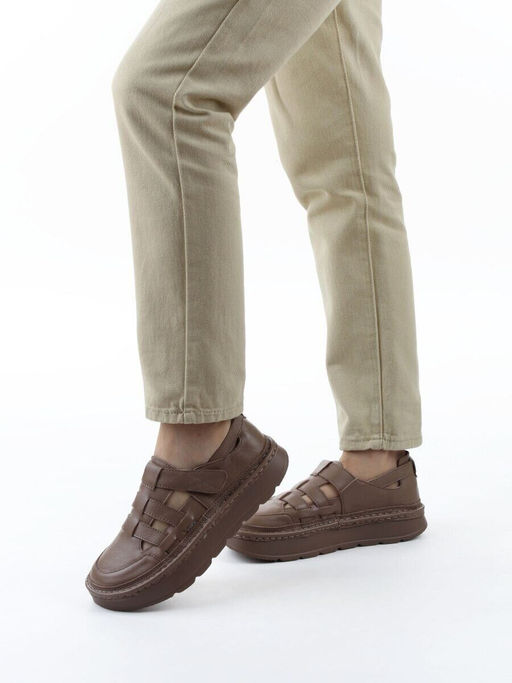 06-2193-5 DK. BEIGE Туфли женские (натуральная кожа)
