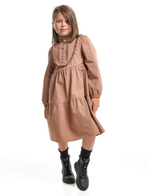 Платье для девочки нарядное детское праздничное UD 8052 коричневый - Mini maxi фото 4