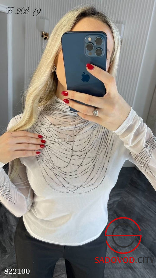 Кофта-гольф из ткани сетка