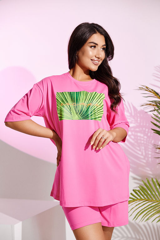 Костюм Натали футболка и шорты кулирка с лайкрой