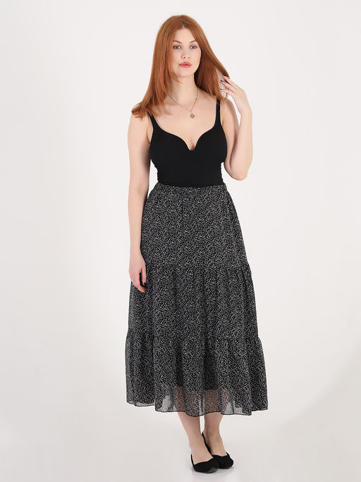 Юбка ярусная шифоновая - Almond фото 29