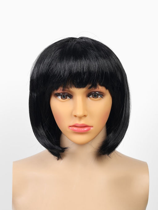 Парик карнавальный "Каре" черный, 1 шт. 110 гр.