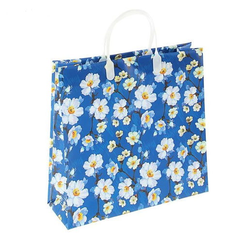 9588 Сумка пластик. BAM 140 (30x30см) средняя Цветы *20