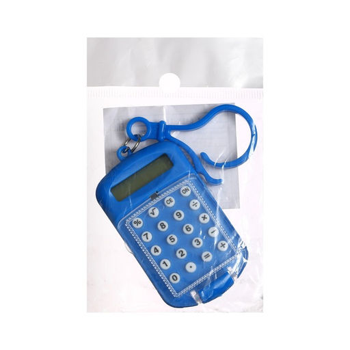 Калькулятор - брелок с крышкой, 8-разрядный, тонированный, МИКС