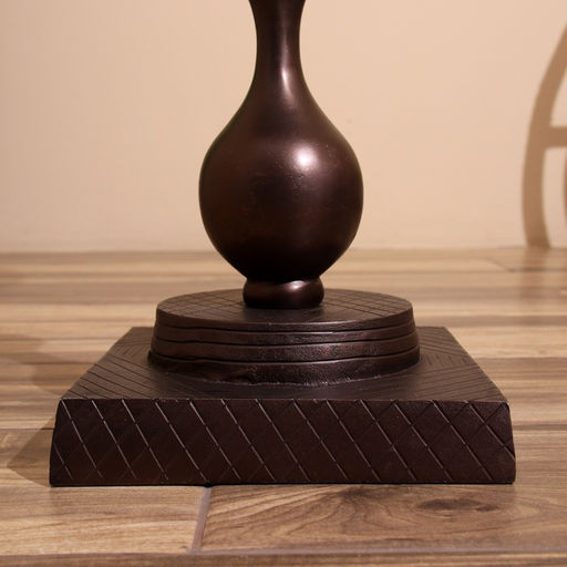 Стол кофейный, 41×41×57 см, алюминий, мрамор