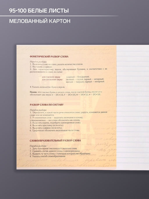 Тетрадь предметная Комикс Аниме 48 листов в линейку Русский язык, со справочным материалом, обложка мелованный картон, УФ-лак (полный), блок офсет - Calligrata фото 6