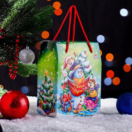 Цена за 5 шт. Подарочная коробка Котик в лесу 15 х 10 х 20,5 см - Simaland фото 2