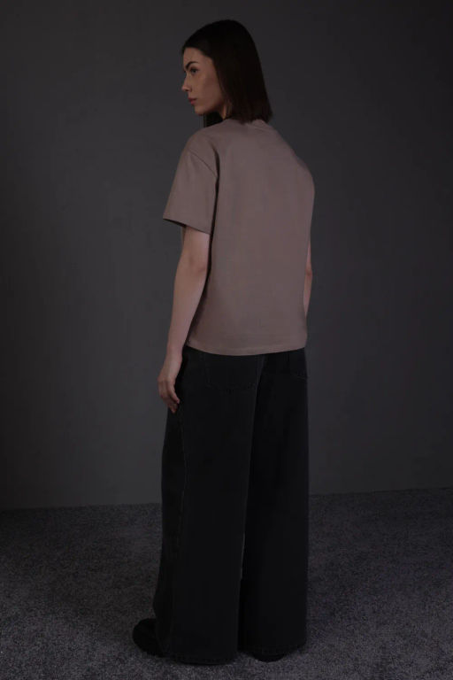 Базовая футболка темно-бежевого оттенка - Incity фото 4