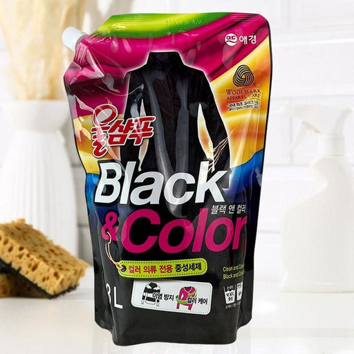 KeraSys Жидкое средство для стирки для черного и цветного белья / Wool Shampoo Black & Color, 1300 мл  фото 2