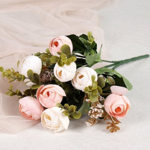 Цветок искусственный 30 см / OH081318 /уп 150/900/ (Бежевый с розовым ) - Галеонтрейд фото 2