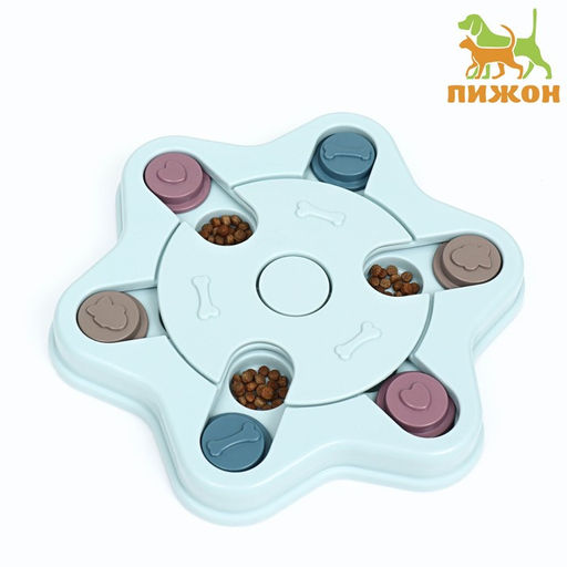 Игрушка интеллектуальная для лакомств Звезда, 24 х 3 см, голубая