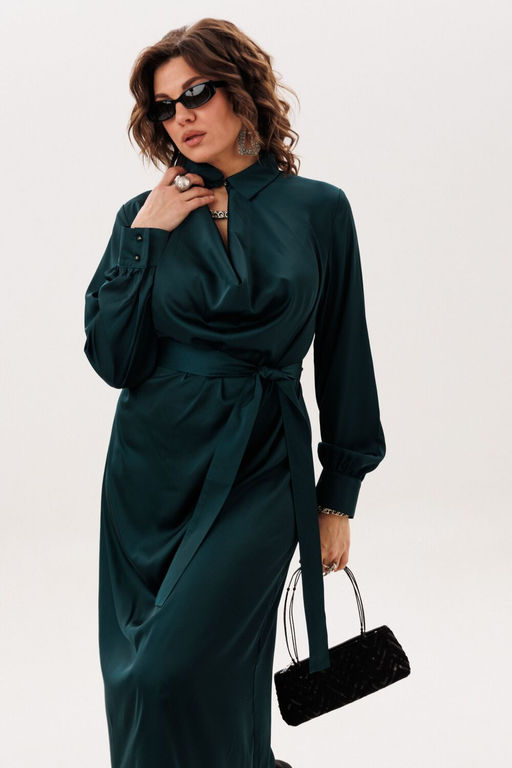 Платье ANELLI 1832 глубоководный зеленый  фото 8