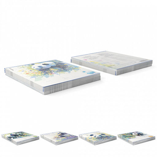 Цена за 10 шт. Тетрадь школьная ученическая ErichKrause Flower Panda, 24 листа, клетка (в плёнке по 10 шт.)_MIX-PACK  фото 9