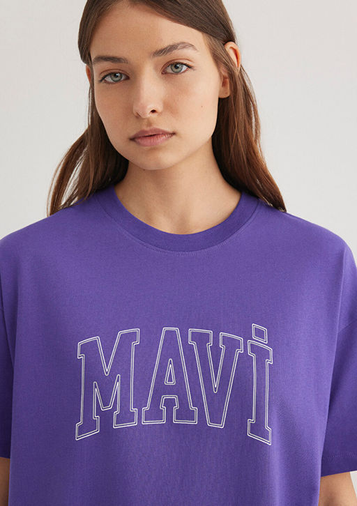 Mavi Logo Bask?l? Mor Tisort  фото 5