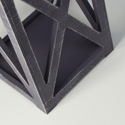 Кашпо деревянное 141426 см Фонарь Хай-тек Прованс, серый графит - Дарим красиво фото 4