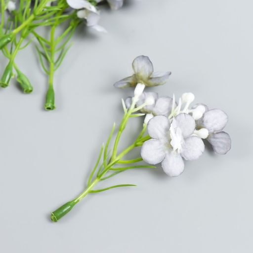 Цена за 5 шт. Цветы для декорирования "Веточка яблони" серые 8 см