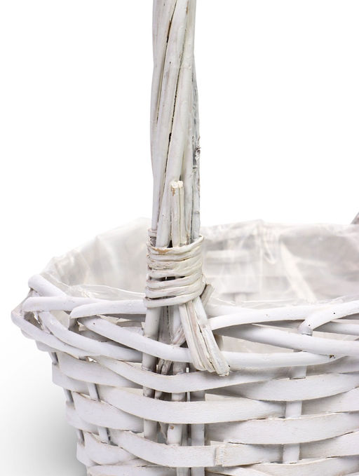 Корзина плетёная для хранения, ива, белая, набор 2 шт.