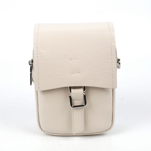 Женская кожаная овальная сумка через плечо 0116-14 - Cidirro фото 3