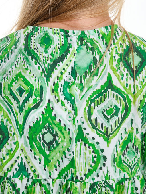 Платье Boho для девочки подростка UD 7927 зеленые узоры - Mini maxi фото 6