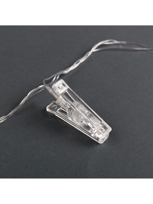 Гирлянда Нить 4.5 м с насадками Прищепки, IP20, прозрачная нить, 20 LED, свечение белое 220 В - Luazon lighting фото 8