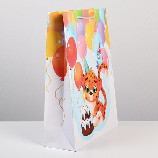 Пакет ламинированный С Днём рождения , L 28 х 38 х 9 см - Доступные радости фото 2