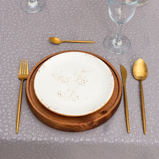 Скатерть Этель Grey цв.серый, 142*283 +/-3 см, 115 10 гр,100% п/э  фото 4