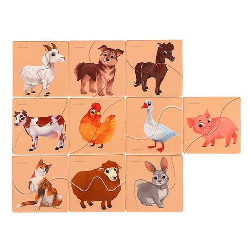 Разрезные картинки Домашние животные - Лесная мастерская фото 3