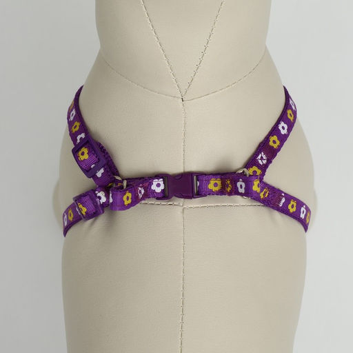 Шлейка Цветы, 27-42 х 1 см, фиолетовая - Пижон фото 4