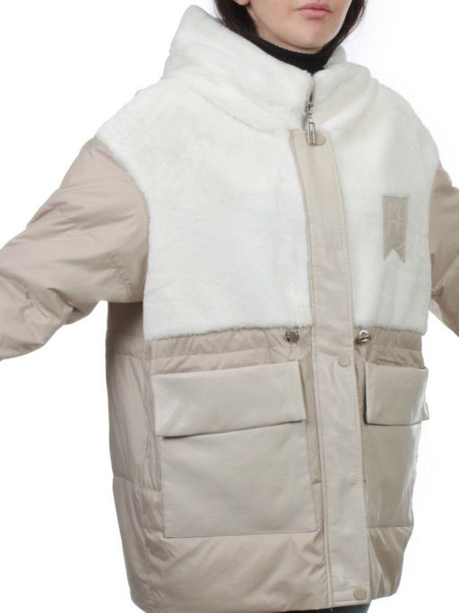 M24-209 BEIGE Куртка демисезонная женская (100 гр. холлофайбер) - Fashion фото 2