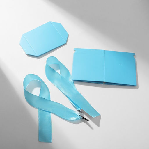 Цена за 12 шт. Коробочка подарочная Презент 6*6*6, голубой - Simaland фото 2