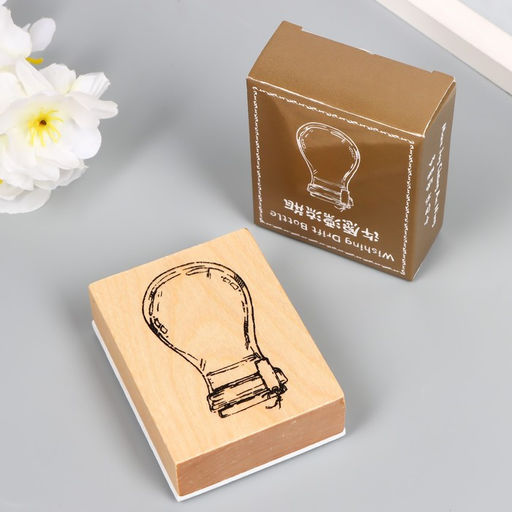 Печать дерево, резина «Волшебная бутылочка», 7×5.5 см