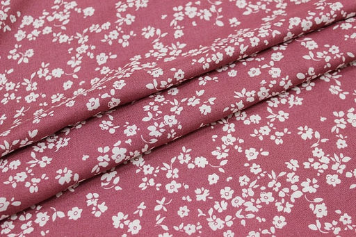 Штапель Цветочный вихрь цв.лилово-розовый, СОРТ2, ш.1.45м, вискоза-100%, 100гр/м.кв - Купава фото 15