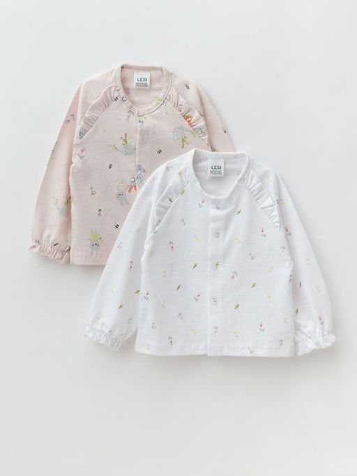 Кофта ясельная для девочки, бел/роз - Lesi kids фото 28