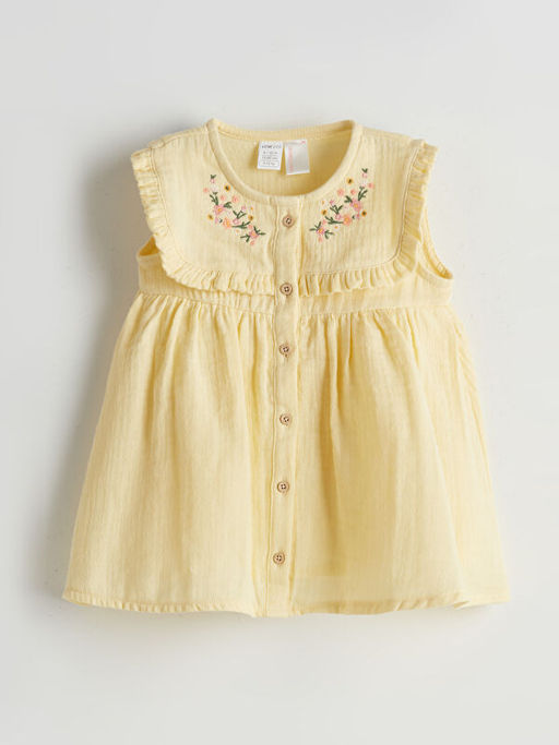 ?i?ekli K?z Bebek M?slin Elbise