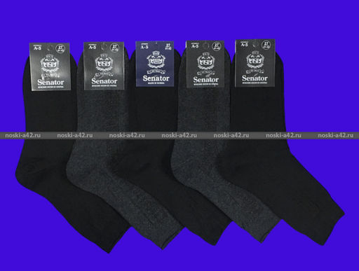 Цена за 10 пар. Сенатор носки мужские А-5 черные 27  фото 6