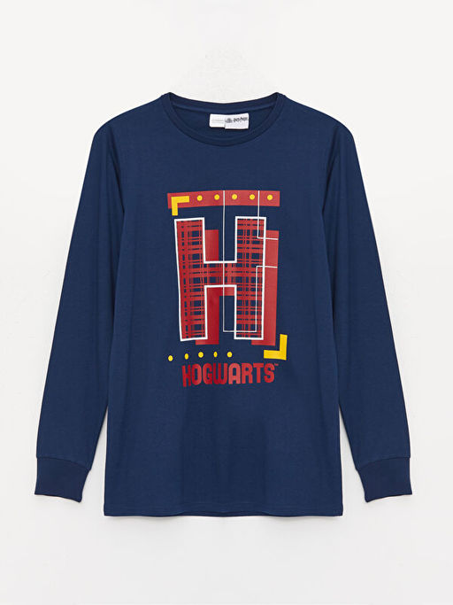 Bisiklet Yaka Harry Potter Bask?l? Uzun Kollu Erkek ?ocuk Pijama Tak?m? - Waikiki фото 2