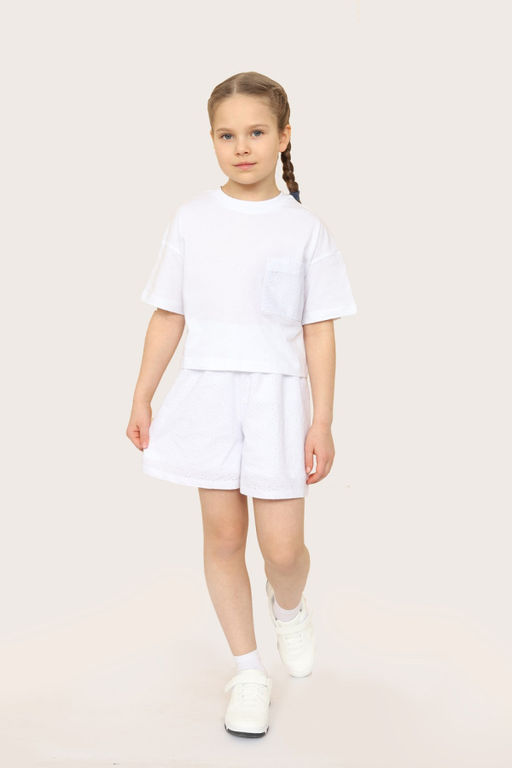 CRB wear/ CSJG 63798-20-399 Футболка для девочки,белый/Ex.Cherubino  фото 4