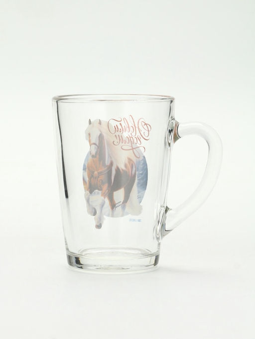 Кружка новогодняя стеклянная С Новым годом. Лошадь, 300 мл