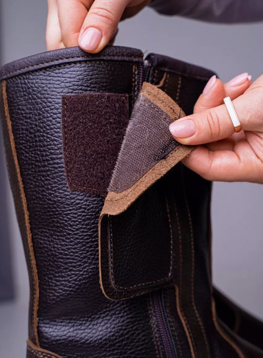 Сапоги мужские Алтай, коричневые, войлочная подошва