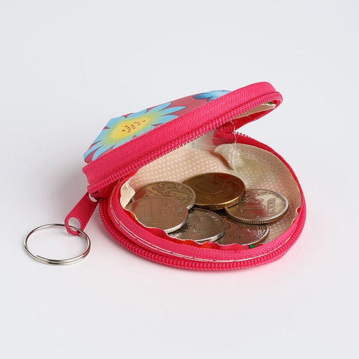 Кошелёк детский Цветочки, маленький, монетница, МИКС