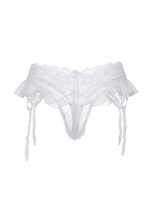 Трусики-пояс с жемчужной нитью Erolanta Adeline, белый (50-52)  фото 9