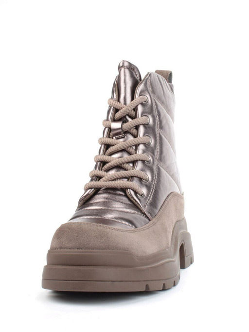 04-A117-4M BROWN Ботинки зимние женские (натуральная замша, натуральная кожа, натуральная шерсть)