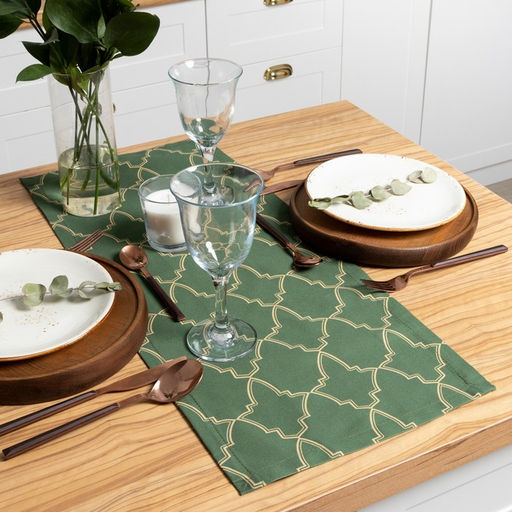 Дорожка новогодняя на стол «Этель» Gold ornament 30×70 см, 100%хл, саржа 190 г/м²