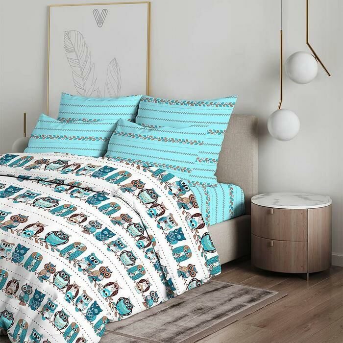 КПБ Совы бязь хлопок 100% 1, 5 сп. - Лен поволжья фото 2